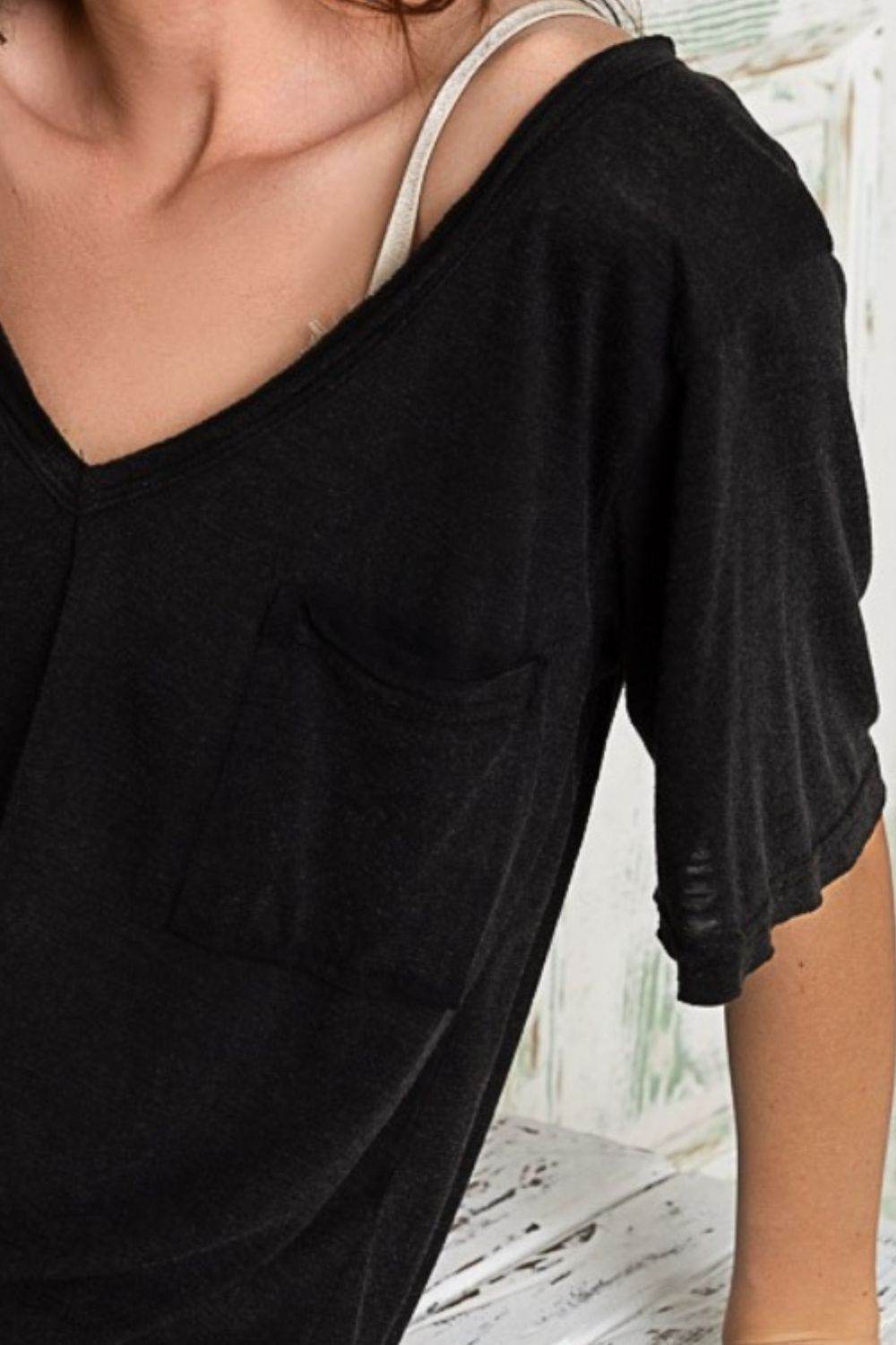 POL V-Neck Short Sleeve T-Shirt - DaTrendStore.Com
