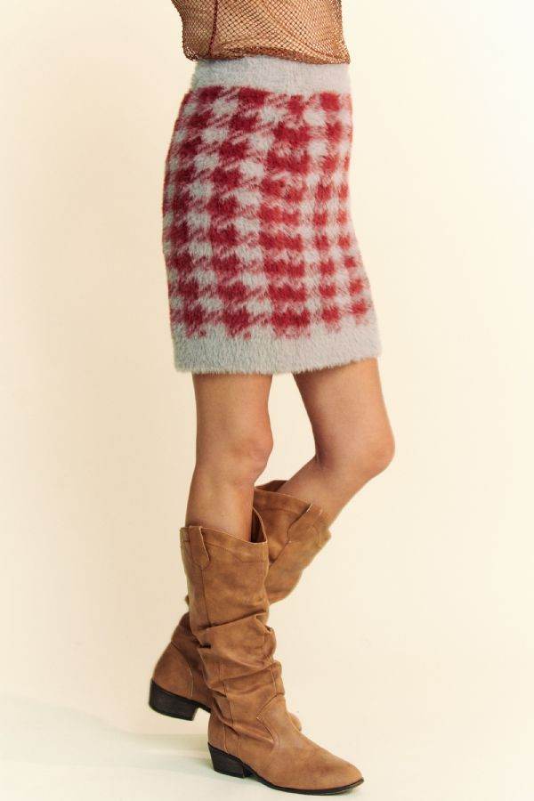 Davi & Dani Scoop Neck Wide Strap Top and Skirt Sweater Set - DaTrendStore.Com
