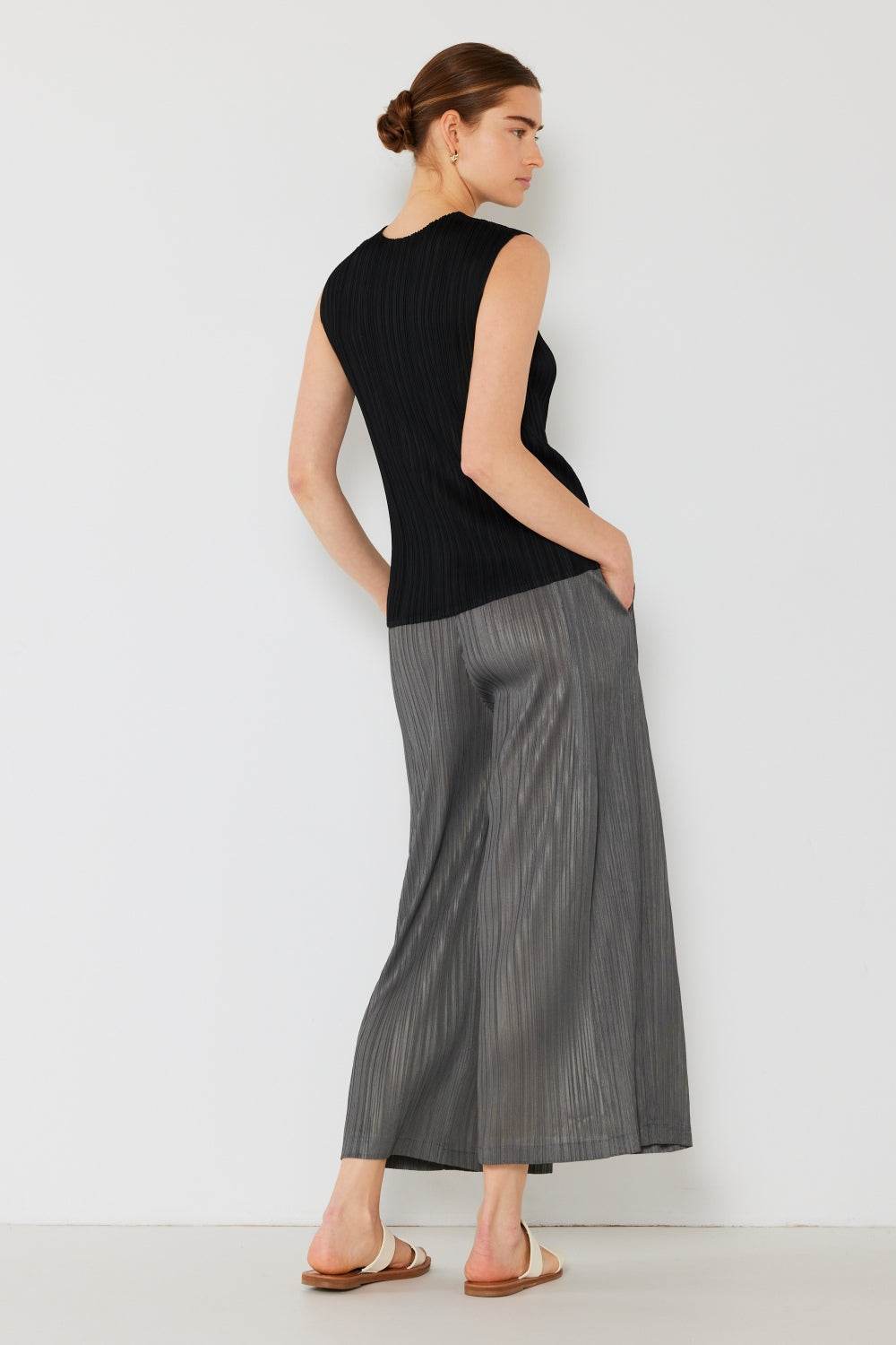 Marina West Swim Pleated Wide-Leg Pants with Side Pleat Detail - DaTrendStore.Com