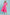 Umgee Contrast Trim Midi Dress with Tiered Ruffle Hem - Hot Pink