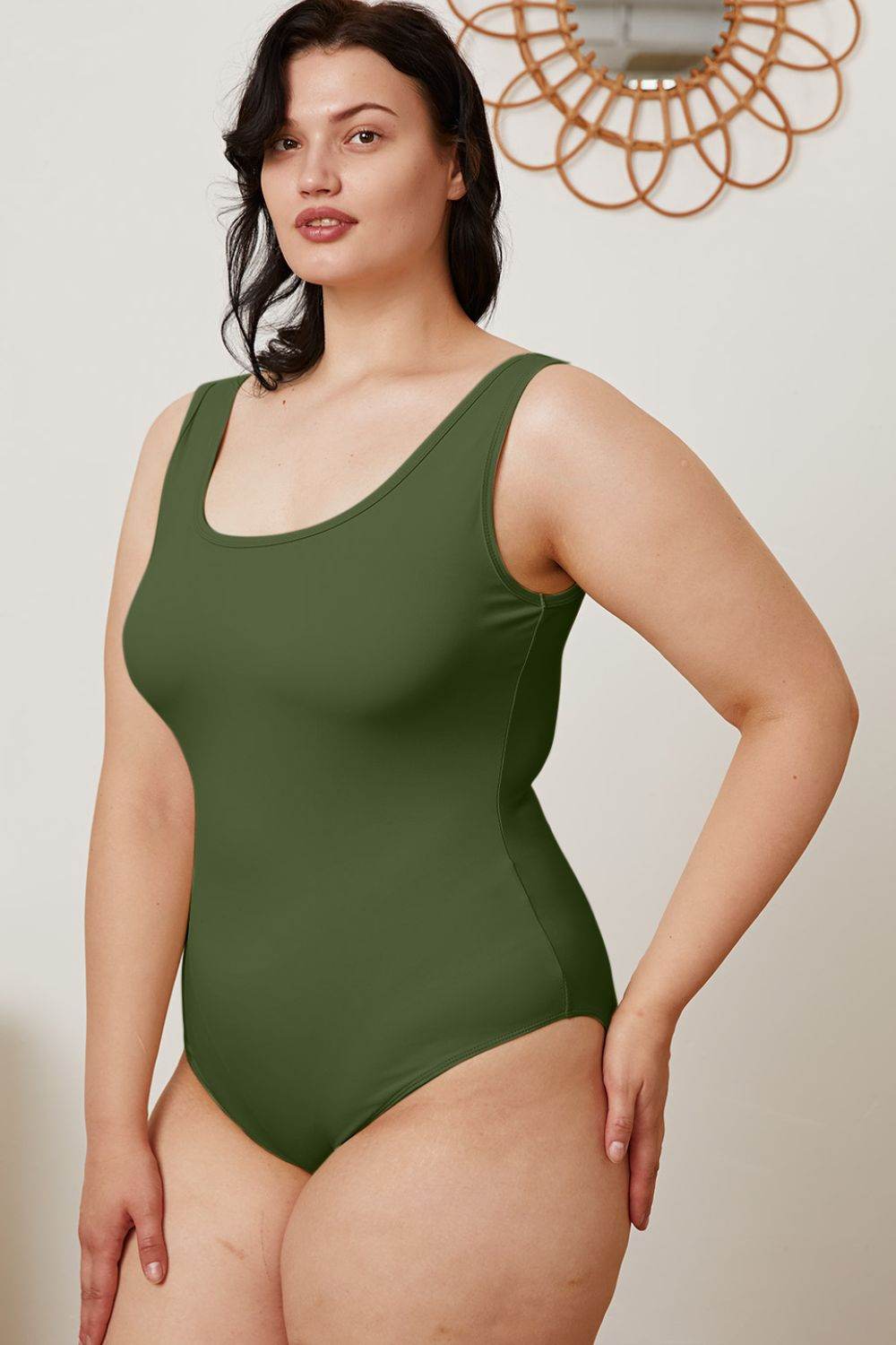 Basic Bae Full Size Square Neck Sleeveless Bodysuit - DaTrendStore.Com