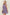 ADORA Mauve Ruffled Cap-Sleeve Mesh Dress