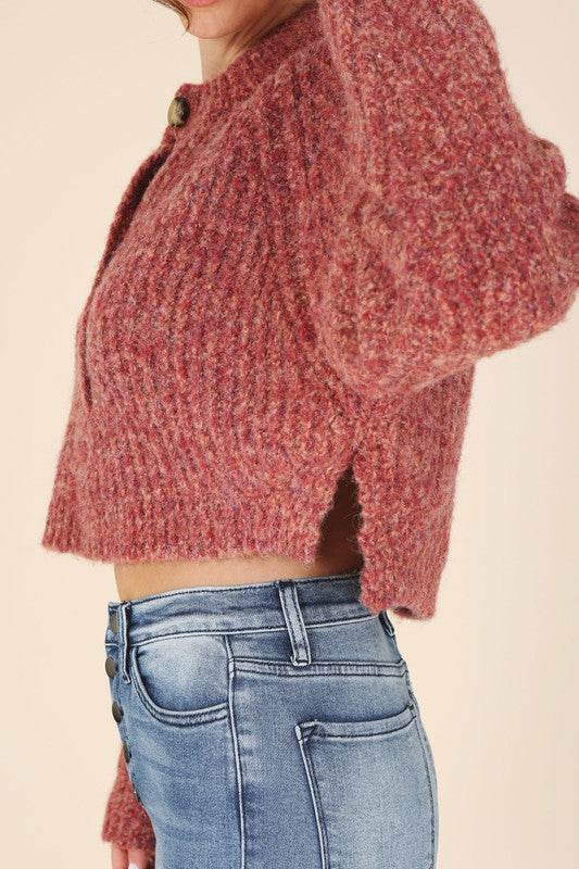 Melange multicolor sweater top - DaTrendStore.Com