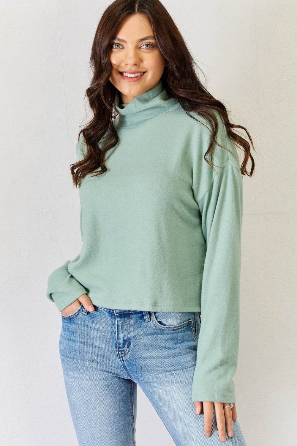 HYFVE Long Sleeve Turtleneck Top - DaTrendStore.Com