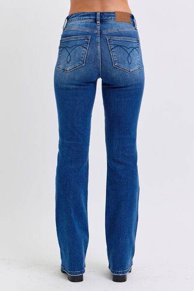 Judy Blue Full Size Run Mid-Rise Bootcut Jeans with Thermal Lining - DaTrendStore.Com