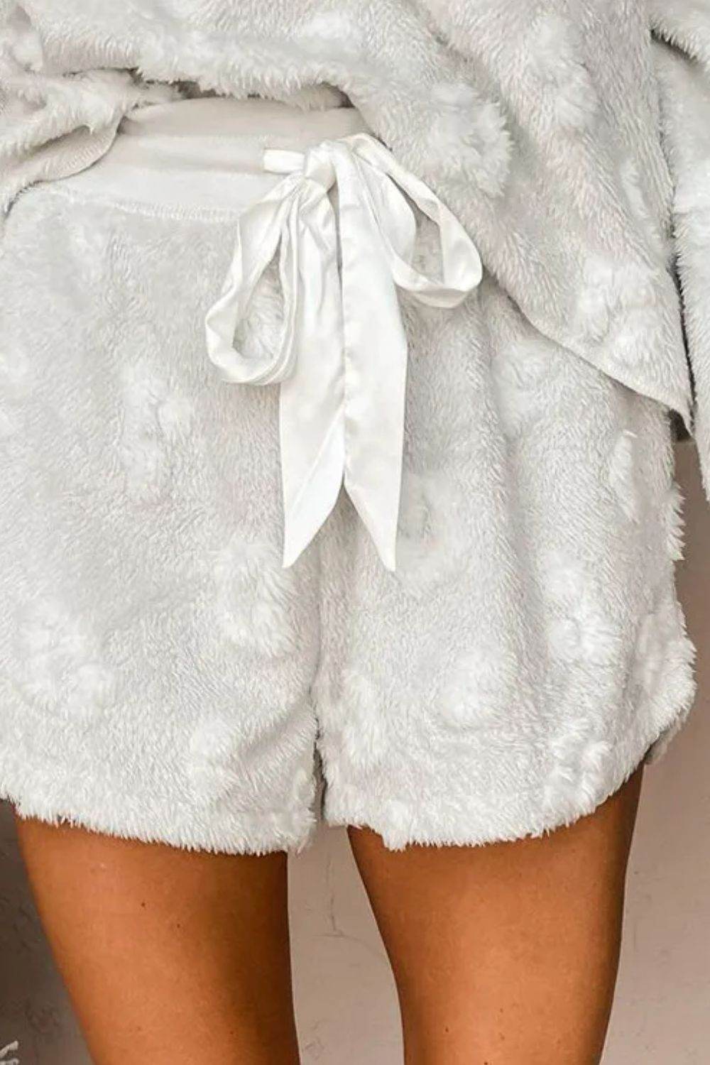Round Neck Long Sleeve Top and Shorts Lounge Set - DaTrendStore.Com