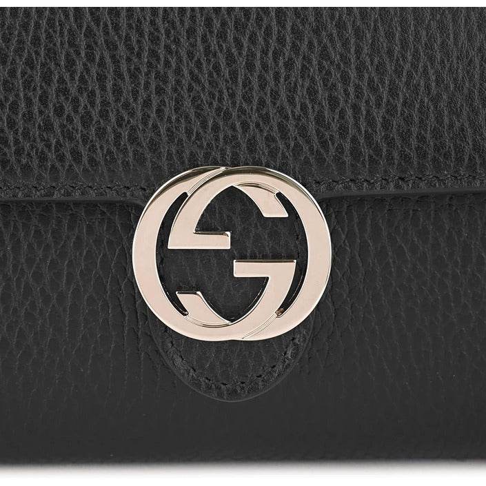 Gucci - Gucci Leather Interlocking wallet black - DaTrendStore.Com