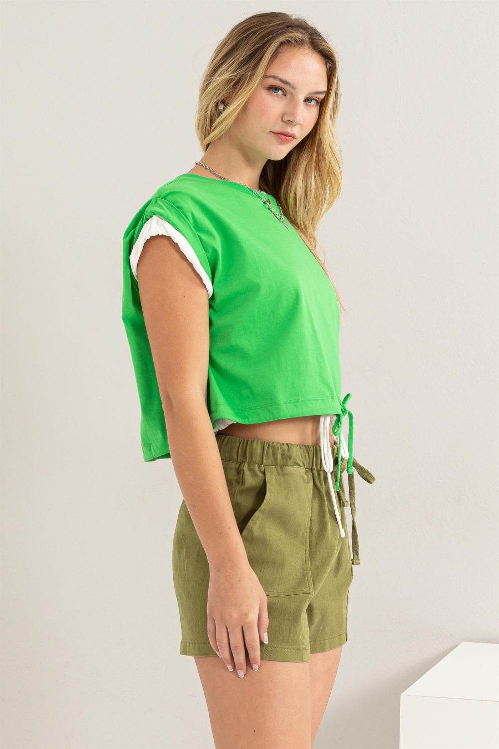 HYFVE Drawstring Hem Crop Top - DaTrendStore.Com