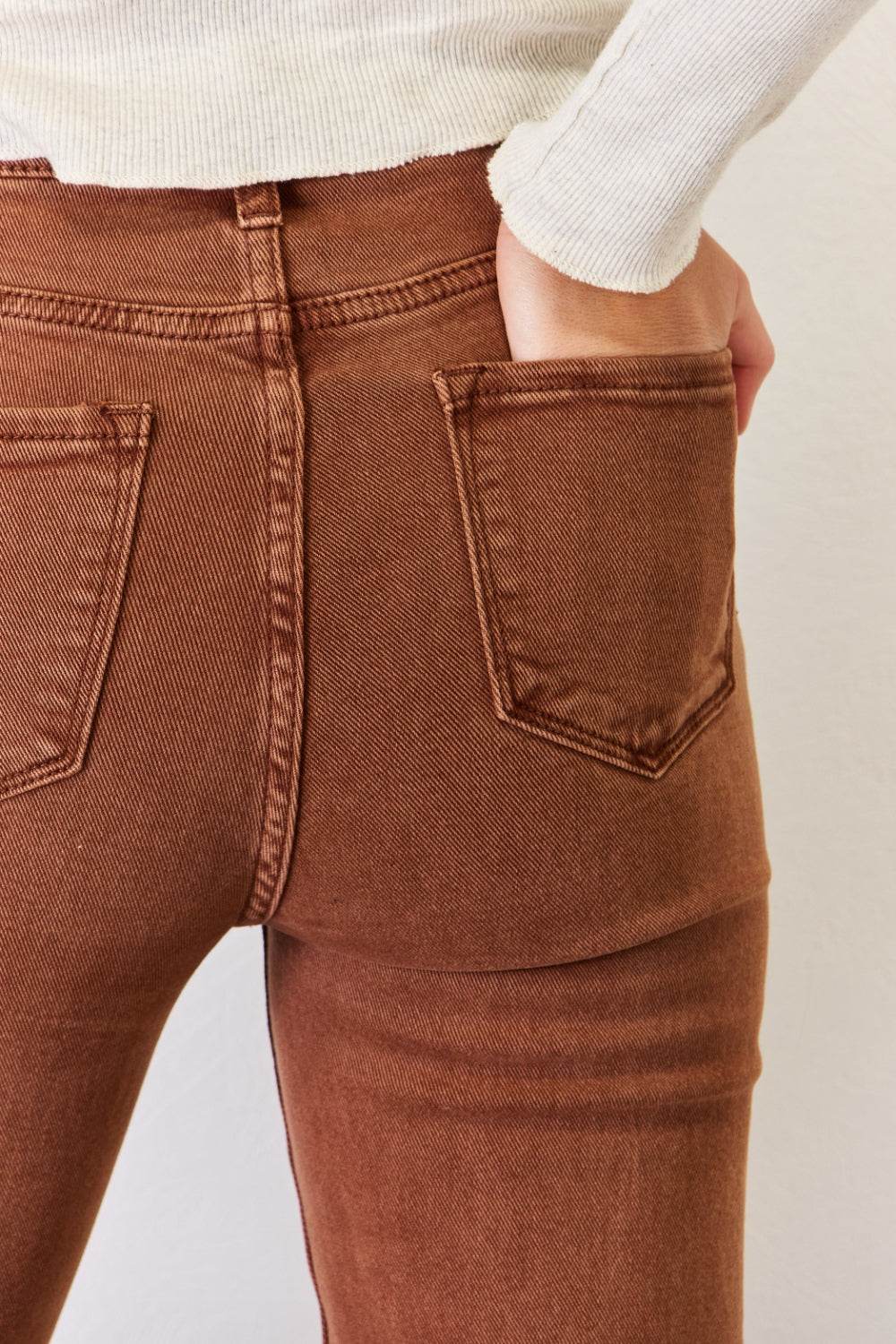 RISEN Full Size High Rise Tummy Control Straight Jeans - DaTrendStore.Com
