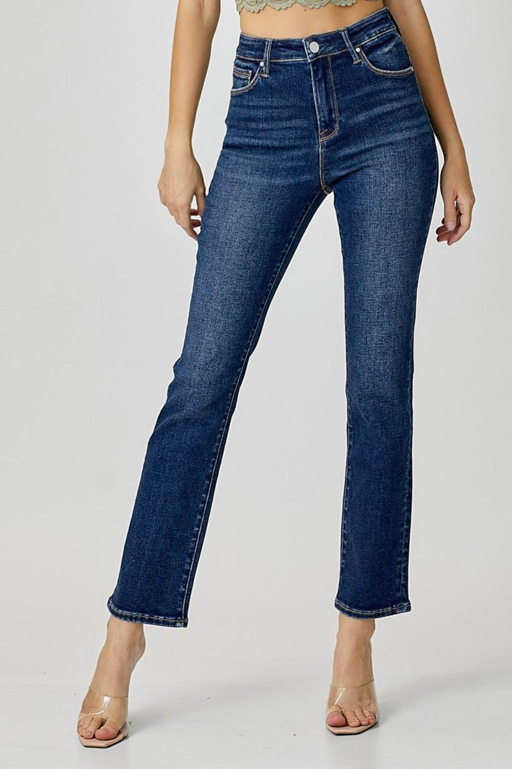 RISEN Full Size High Waist Straight Jeans - DaTrendStore.Com