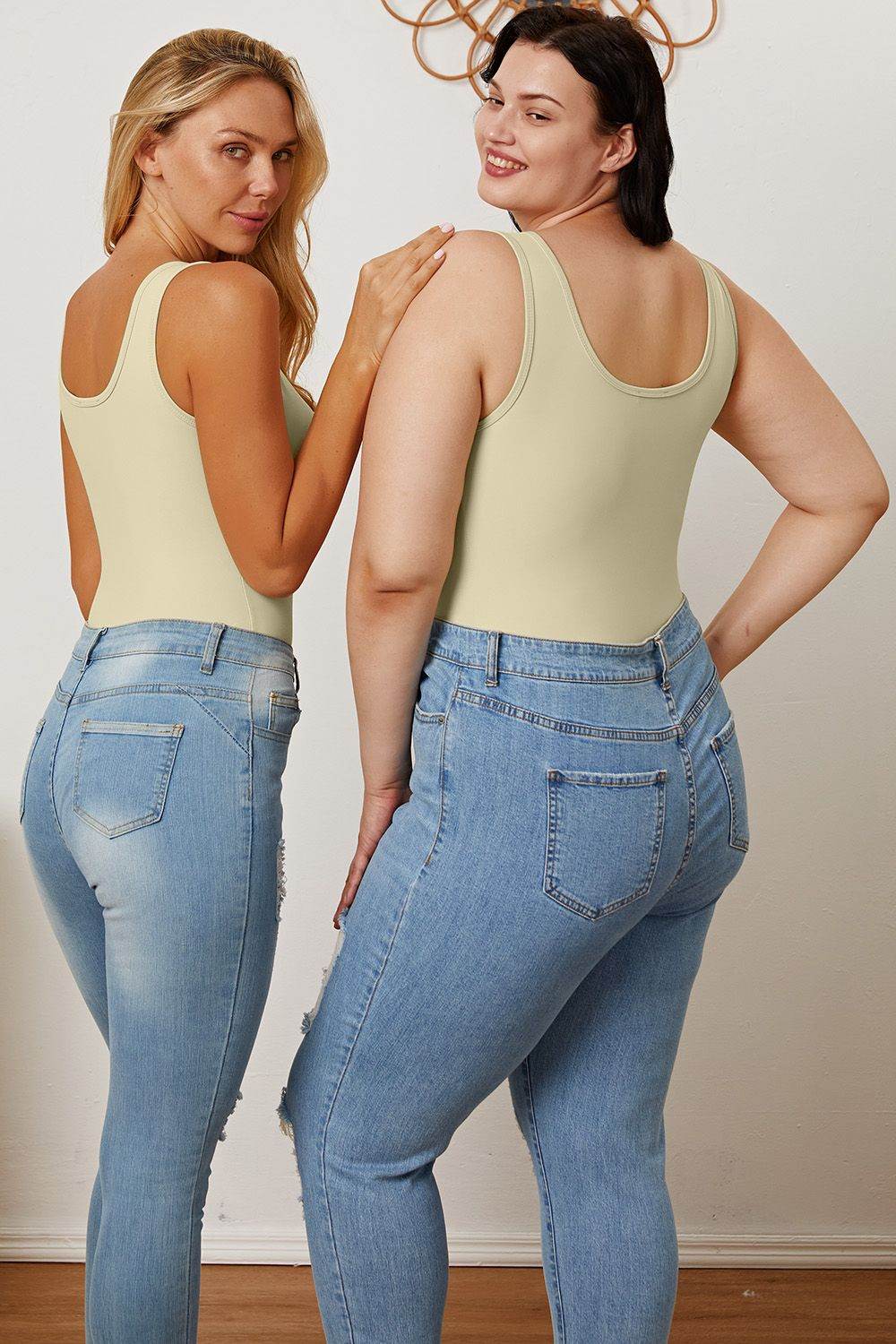 Basic Bae Full Size Square Neck Sleeveless Bodysuit - DaTrendStore.Com