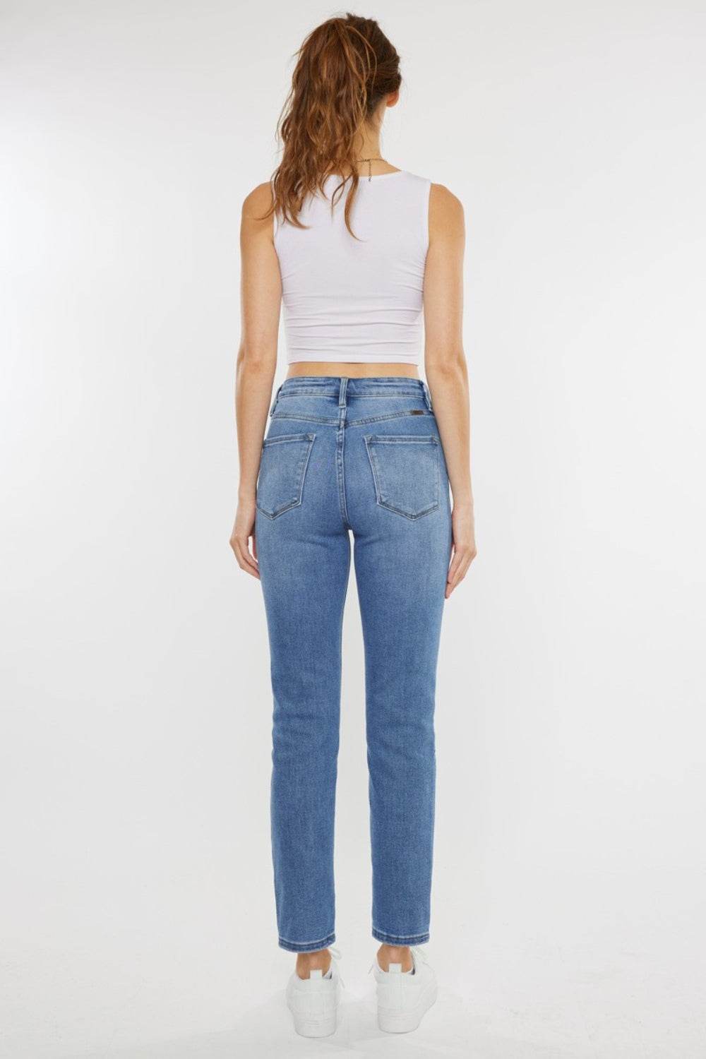 Kancan Full Size Cat's Whiskers High Waist Jeans - DaTrendStore.Com