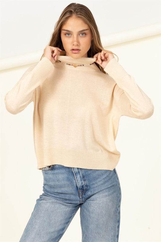 Warm Personality High-Neckline Sweater - DaTrendStore.Com
