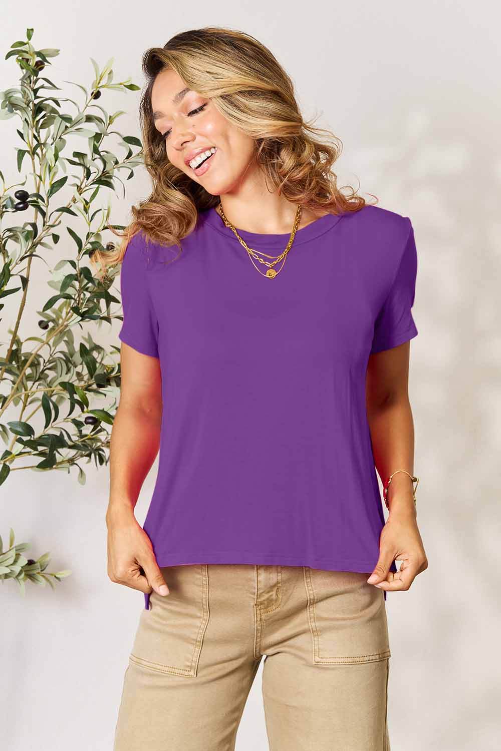 Basic Bae Full Size Round Neck Short Sleeve T-Shirt - DaTrendStore.Com