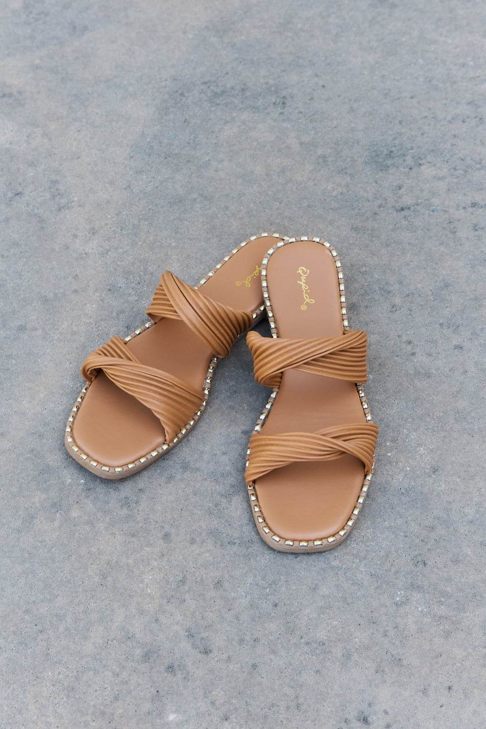 Qupid Summertime Fine Double Strap Twist Sandals - DaTrendStore.Com