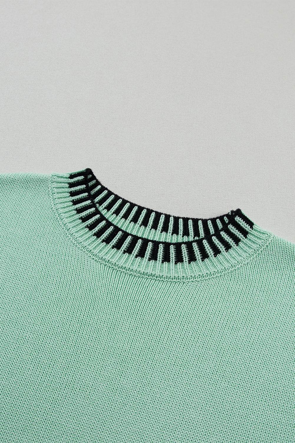 Round Neck Short Sleeve Knit Top - DaTrendStore.Com
