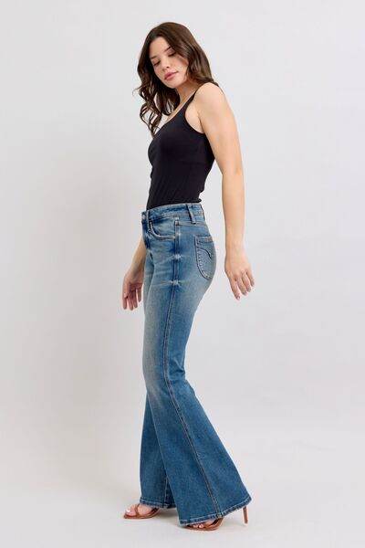Judy Blue MR Tummy Control Vintage Wash Jeans - DaTrendStore.Com