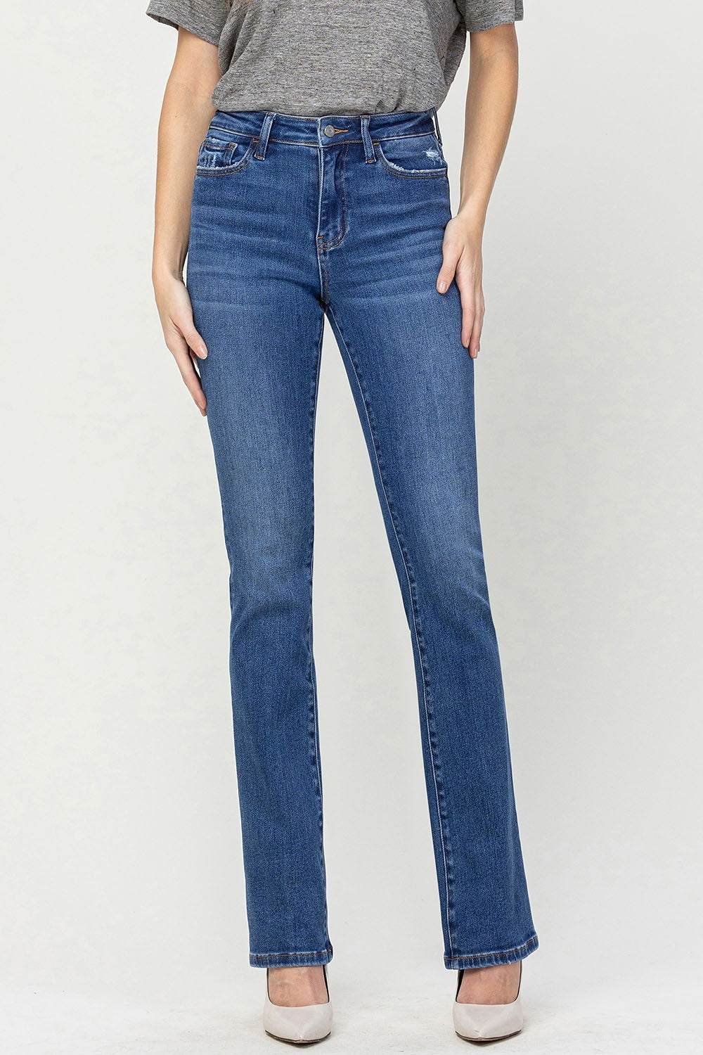 Vervet by Flying Monkey High Waist Bootcut Jeans - DaTrendStore.Com
