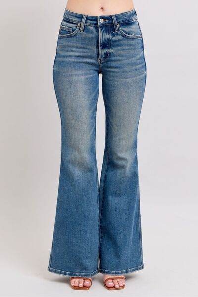 Judy Blue MR Tummy Control Vintage Wash Jeans - DaTrendStore.Com