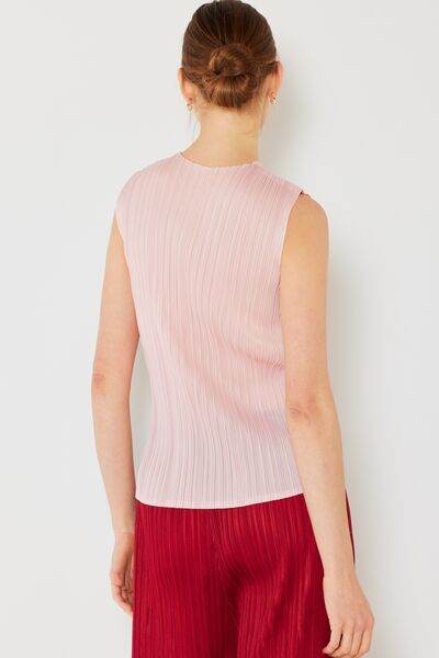 Marina West Swim Pleated Sleeveless Crewneck Tank - DaTrendStore.Com