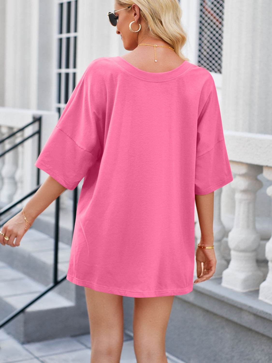 Lovelet V-Neck Half Sleeve Top and Shorts Set - DaTrendStore.Com