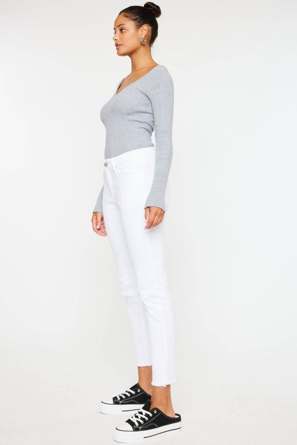 Kancan Mid Rise Ankle Skinny Jeans - DaTrendStore.Com