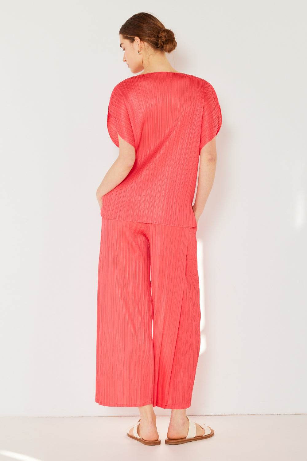 Marina West Swim Pleated Wide-Leg Pants with Side Pleat Detail - DaTrendStore.Com