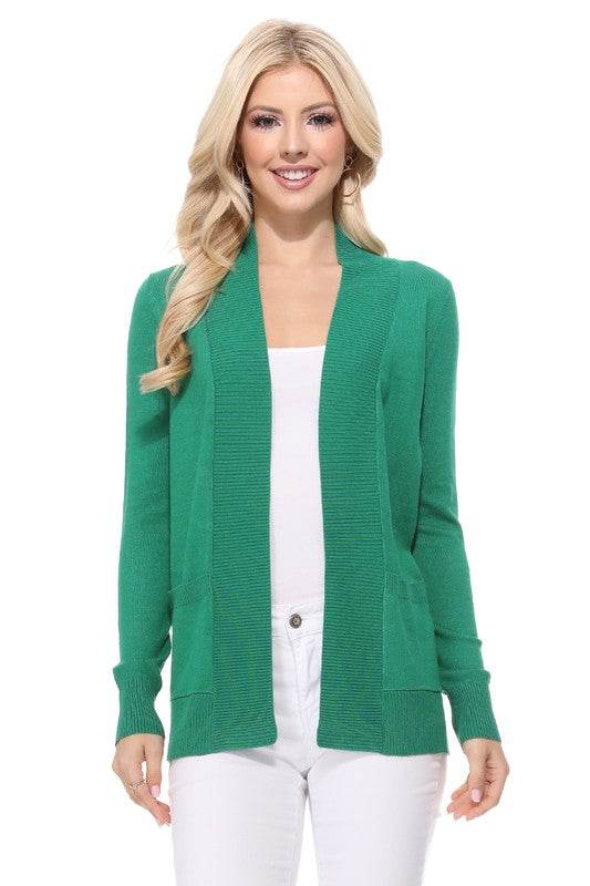 Open Front Shrug Sweater Knit Cardigan - DaTrendStore.Com