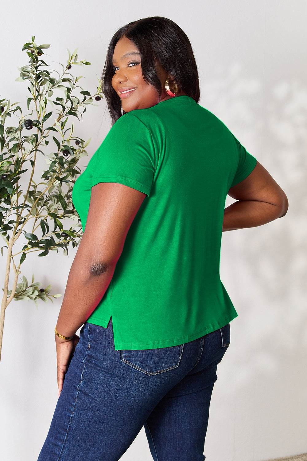 Basic Bae Full Size Round Neck Short Sleeve T-Shirt - DaTrendStore.Com