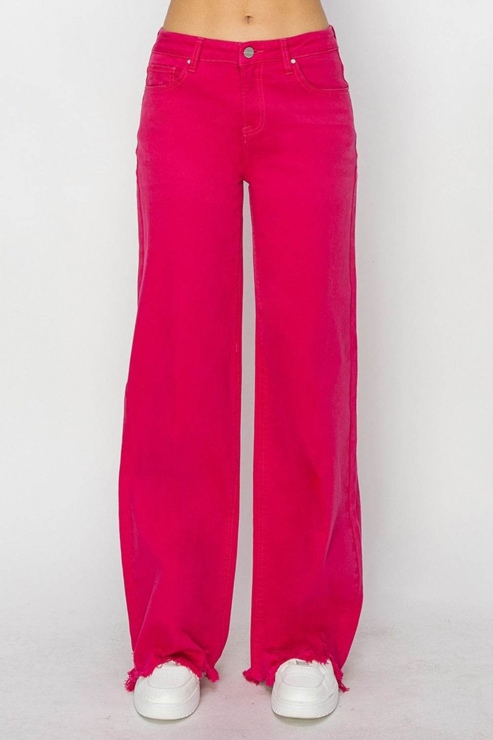 RISEN High Rise Wide Leg Jeans - DaTrendStore.Com