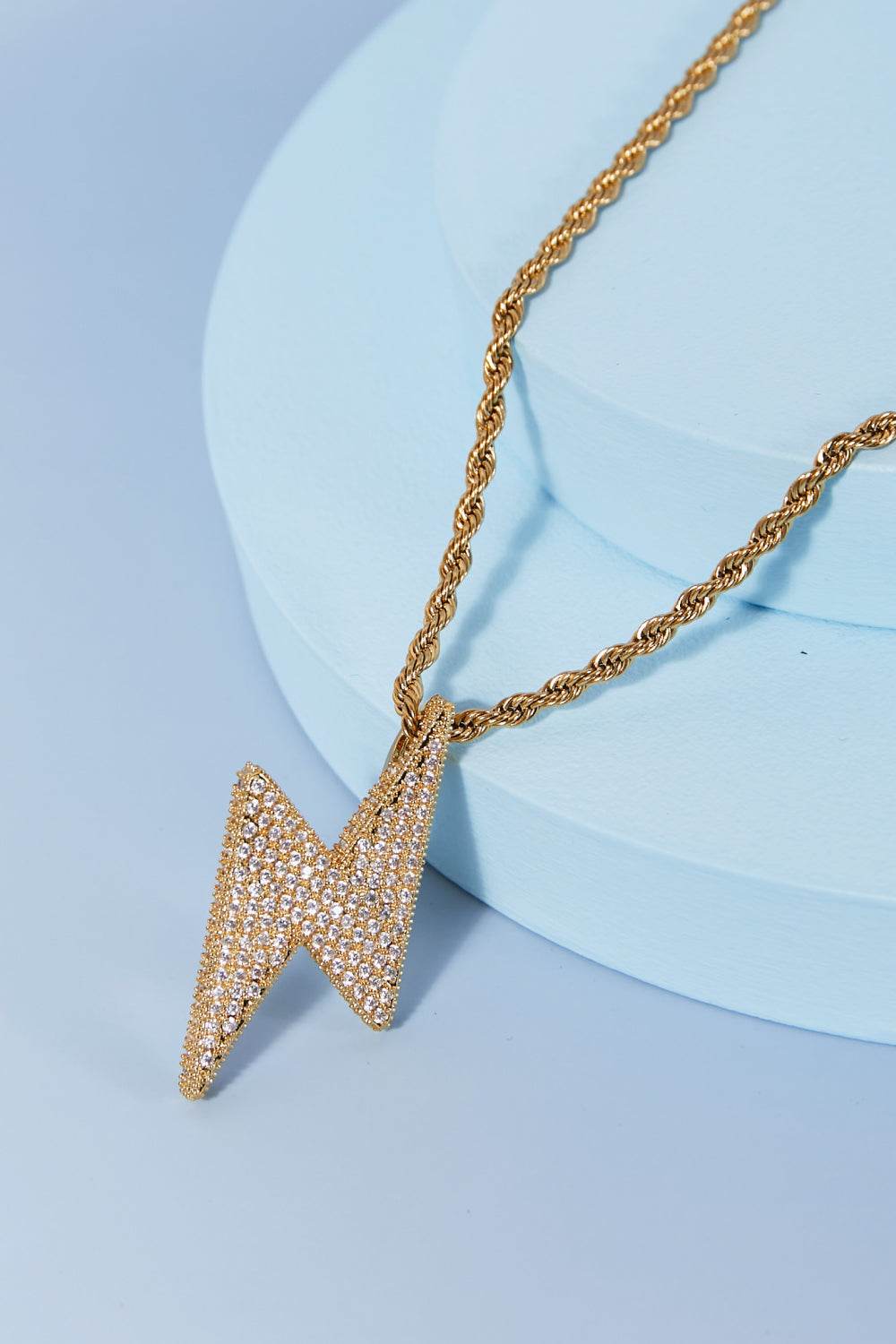 Brass Lightning Pendant Necklace - DaTrendStore.Com