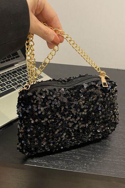 Sequin Removable Strap Shoulder Bag - DaTrendStore.Com