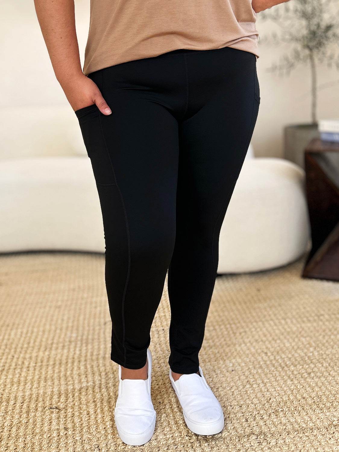 Wide Waistband Sports Leggings - DaTrendStore.Com