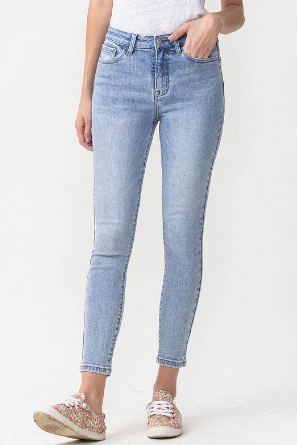 Lovervet Full Size Talia High Rise Crop Skinny Jeans - DaTrendStore.Com