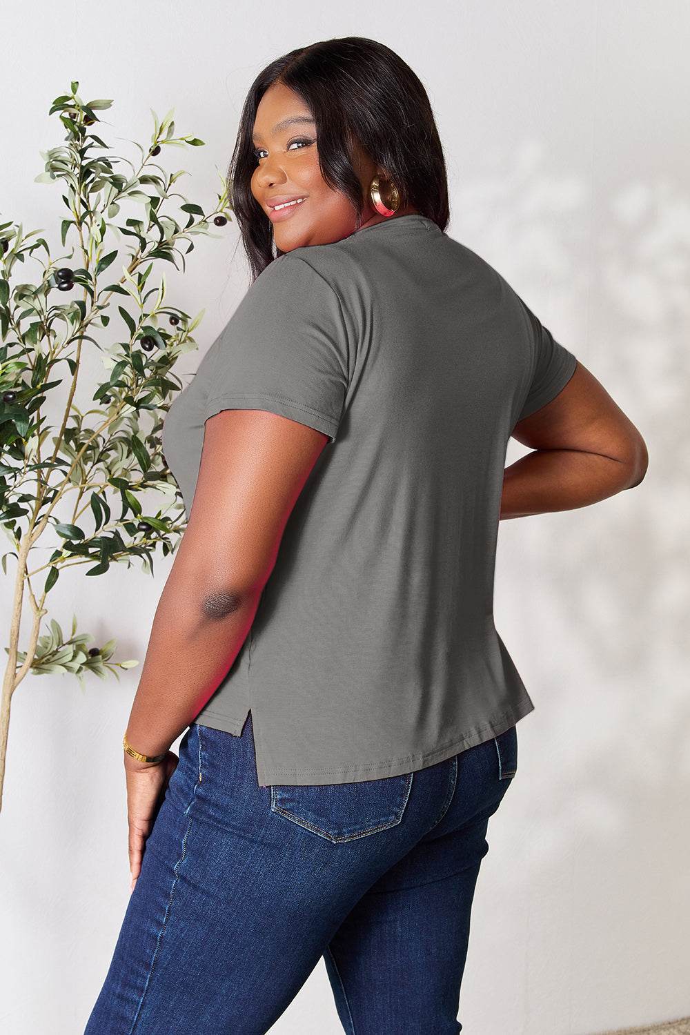 Basic Bae Full Size Round Neck Short Sleeve T-Shirt - DaTrendStore.Com