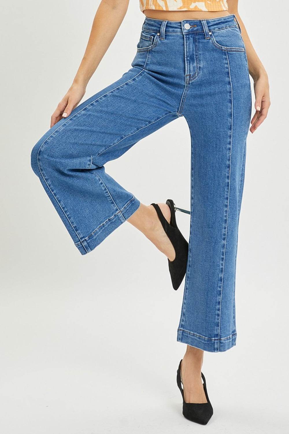 RISEN Full Size High Rise Wide Leg Jeans - DaTrendStore.Com