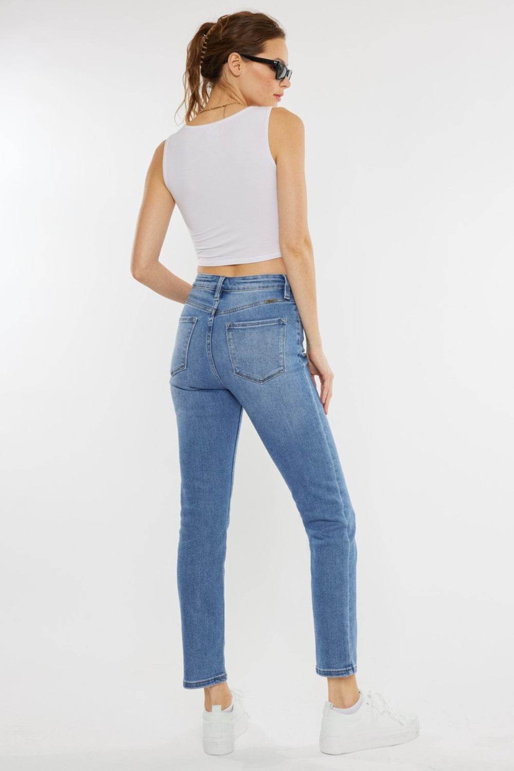 Kancan Full Size Cat's Whiskers High Waist Jeans - DaTrendStore.Com