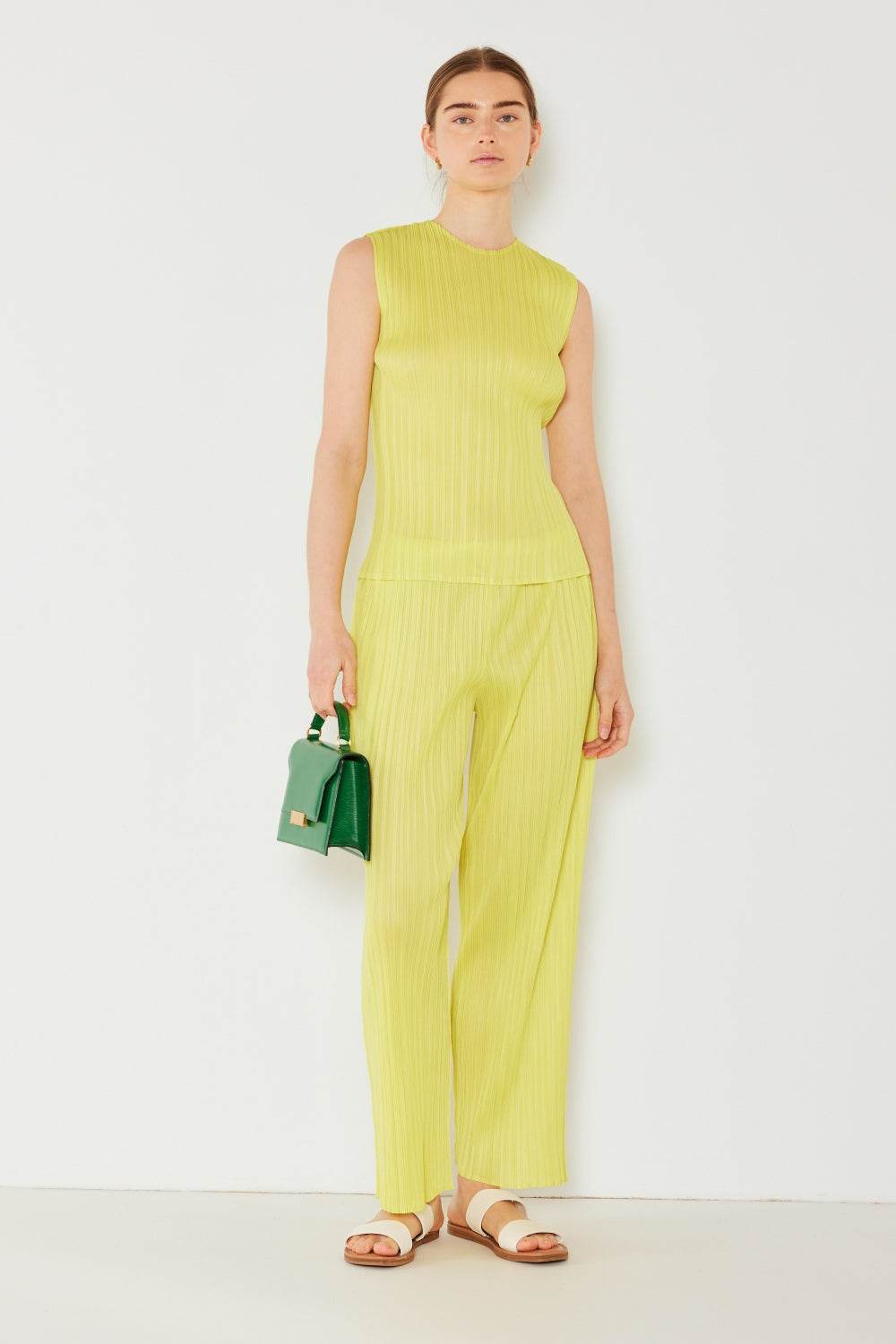 Marina West Swim Pleated Elastic-Waist Straight Pants - DaTrendStore.Com