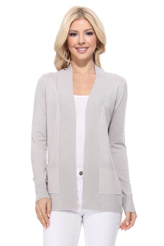 Open Front Shrug Sweater Knit Cardigan - DaTrendStore.Com