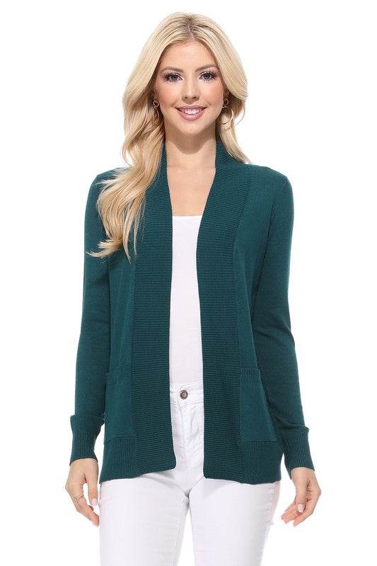 Open Front Shrug Sweater Knit Cardigan - DaTrendStore.Com