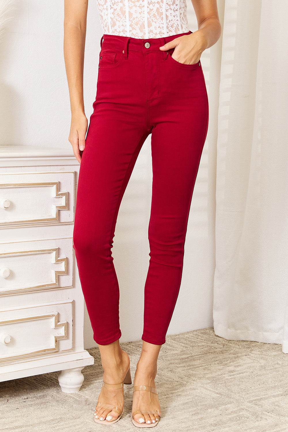Judy Blue Full Size High Waist Tummy Control Skinny Jeans - DaTrendStore.Com