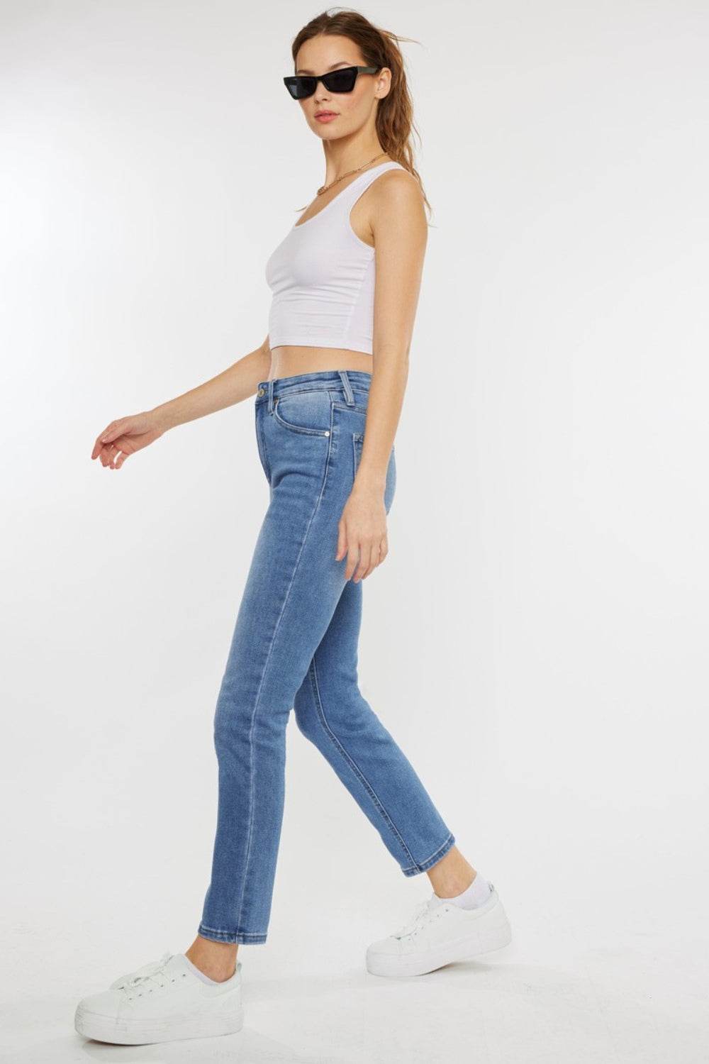 Kancan Full Size Cat's Whiskers High Waist Jeans - DaTrendStore.Com
