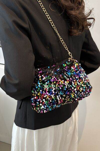 Sequin Removable Strap Shoulder Bag - DaTrendStore.Com