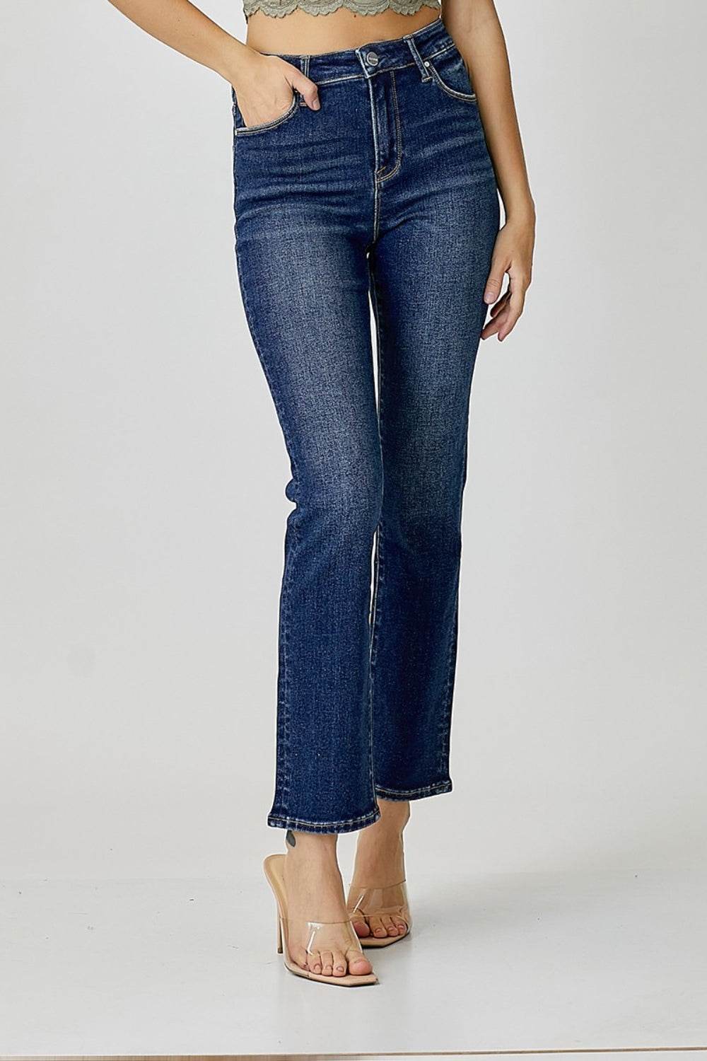 RISEN Full Size High Waist Straight Jeans - DaTrendStore.Com