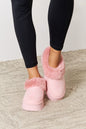 Legend Footwear Furry Chunky Platform Ankle Boots