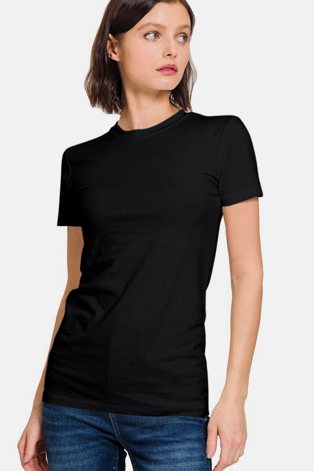 Zenana Crew Neck Short Sleeve T-Shirt - DaTrendStore.Com