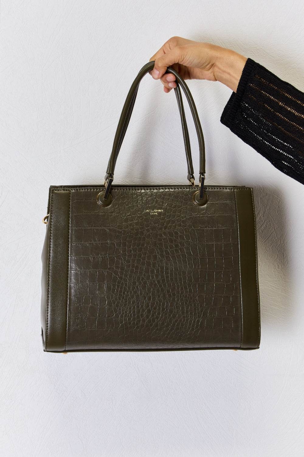 David Jones Texture PU Leather Handbag - DaTrendStore.Com