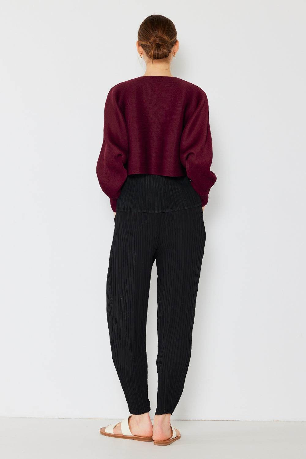Marina West Swim Pleated Relaxed-Fit Slight Drop Crotch Jogger - DaTrendStore.Com