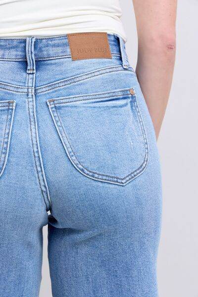 Judy Blue Full Size Wide Leg Jeans with Pockets - DaTrendStore.Com