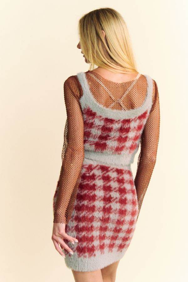Davi & Dani Scoop Neck Wide Strap Top and Skirt Sweater Set - DaTrendStore.Com